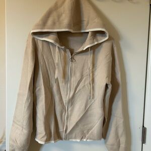 Savage X Fenty Cream Zip-Up Hoodie NWOT